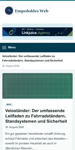 Anteprima del sito Empedokles Web, referenziato per la pubblicazione di articoli sponsorizzati