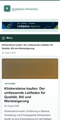 Anteprima del sito Architekten Winterthur, referenziato per la pubblicazione di articoli sponsorizzati
