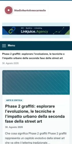 スポンサード記事の掲載先として登録されたStudio Bartolone Carmeloのサイトプレビュー