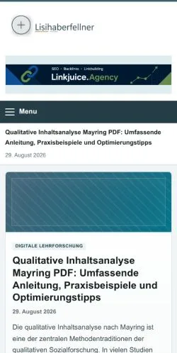 스폰서 기사 게재 매체로 등록된 Lisi Haberfellner 사이트 미리보기