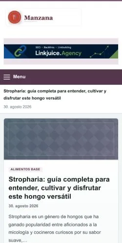 Anteprima del sito Manzana, referenziato per la pubblicazione di articoli sponsorizzati