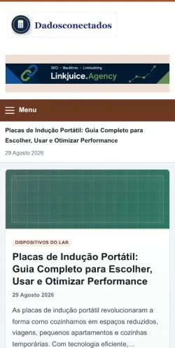 スポンサード記事の掲載先として登録されたDados Conectadosのサイトプレビュー