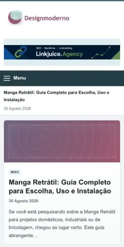 스폰서 기사 게재 매체로 등록된 Design Moderno 사이트 미리보기