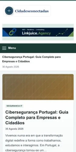 Anteprima del sito Cidades Conectadas, referenziato per la pubblicazione di articoli sponsorizzati