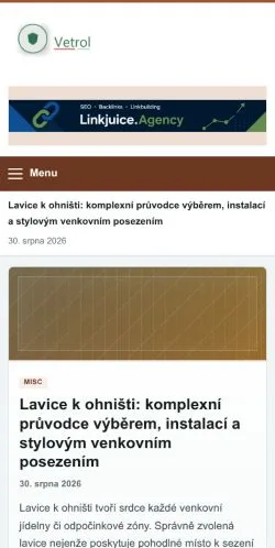 Anteprima del sito Vetrol, referenziato per la pubblicazione di articoli sponsorizzati