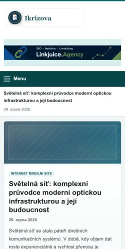 Vista previa del sitio Ikrizova, referenciado para publicar artículos patrocinados