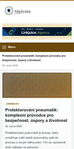 Podgląd witryny Filip Hraba, ujętej jako miejsce publikacji artykułów sponsorowanych