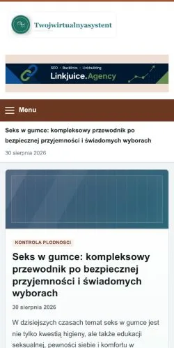 Anteprima del sito Twoj Wirtualny Asystent, referenziato per la pubblicazione di articoli sponsorizzati