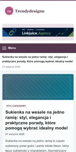 スポンサード記事の掲載先として登録されたTrendy Design Uのサイトプレビュー