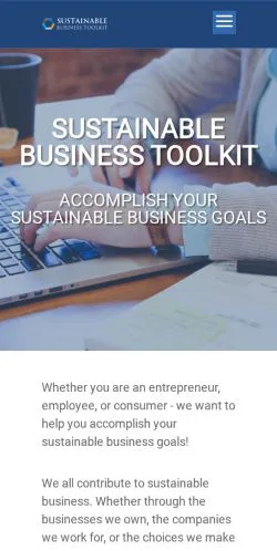 Anteprima del sito sustainablebusinesstoolkit.com, referenziato per la pubblicazione di articoli sponsorizzati