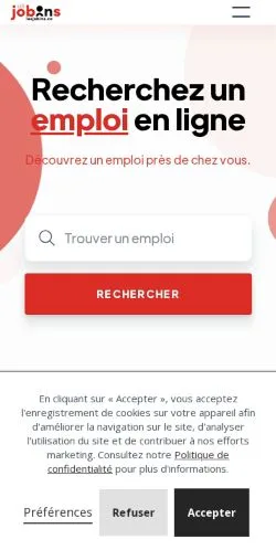 Anteprima del sito Les Jobins, referenziato per la pubblicazione di articoli sponsorizzati