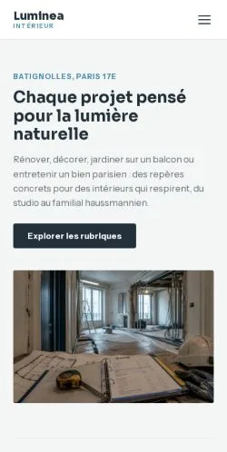Vorschau der Website Luminea Intérieur, gelistet für die Veröffentlichung gesponserter Artikel