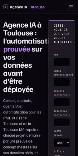 Forhåndsvisning af Agence IA Toulouse, opført til udgivelse af sponsorerede artikler