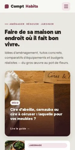 스폰서 기사 게재 매체로 등록된 Comptoir Du Poitou Habitat 사이트 미리보기