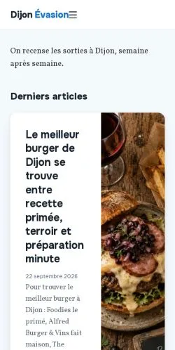 Vorschau der Website Dijon Évasion, gelistet für die Veröffentlichung gesponserter Artikel