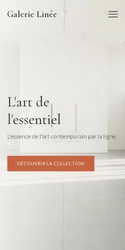Aperçu du site Galerie Linée, référencé pour publier un article sponsorisé