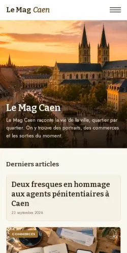 Aperçu du site Le Mag Caen, référencé pour publier un article sponsorisé