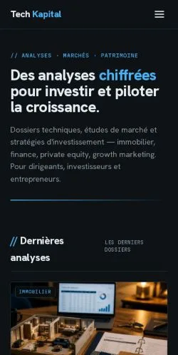 Anteprima del sito Tech Kapital, referenziato per la pubblicazione di articoli sponsorizzati