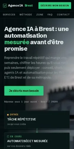 Forhåndsvisning af Agence IA Brest, opført til udgivelse af sponsorerede artikler