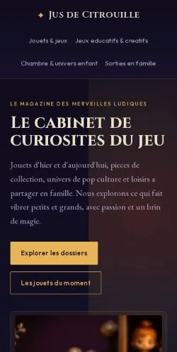 Vorschau der Website Jus De Citrouille, gelistet für die Veröffentlichung gesponserter Artikel