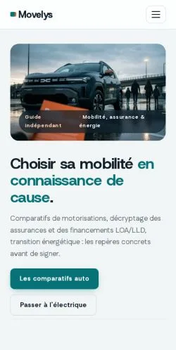 スポンサード記事の掲載先として登録されたMovelys Stratégie Véhiculeのサイトプレビュー