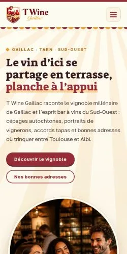 Aperçu du site T Wine Gaillac, référencé pour publier un article sponsorisé