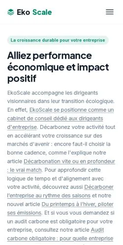Preview of the EkoScale website, listed for sponsored article publication