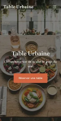 Förhandsvisning av webbplatsen Table Urbaine, listad för publicering av sponsrade artiklar