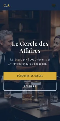 Forhåndsvisning af Cercle Des Affaires, opført til udgivelse af sponsorerede artikler