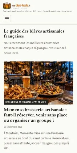 Aperçu du site Ma Bière Locale, référencé pour publier un article sponsorisé