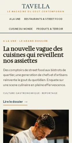 Vorschau der Website Tavella Culinaria, gelistet für die Veröffentlichung gesponserter Artikel