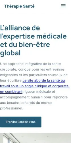 스폰서 기사 게재 매체로 등록된 Thérapie Santé 사이트 미리보기