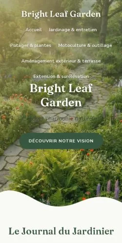 スポンサード記事の掲載先として登録されたBright Leaf Gardenのサイトプレビュー