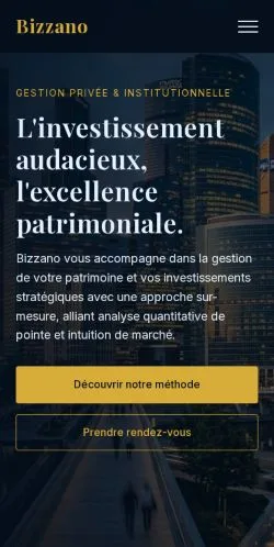 Vorschau der Website Bizzano Investissement, gelistet für die Veröffentlichung gesponserter Artikel