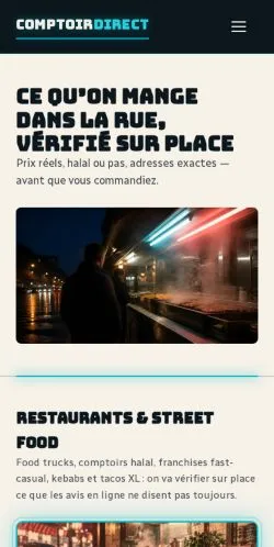 Anteprima del sito Comptoir Direct, referenziato per la pubblicazione di articoli sponsorizzati