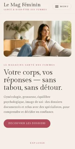 スポンサード記事の掲載先として登録されたLe Mag Fémininのサイトプレビュー