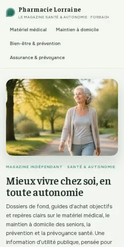 Preview of the Pharmacie Lorraine Forbach website, listed for sponsored article publication