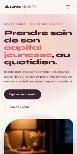 Vorschau der Website Aura NutriFit, gelistet für die Veröffentlichung gesponserter Artikel