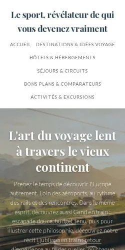 Anteprima del sito Slow Travel Europe, referenziato per la pubblicazione di articoli sponsorizzati