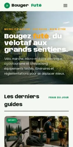 Anteprima del sito Bouger Futé, referenziato per la pubblicazione di articoli sponsorizzati
