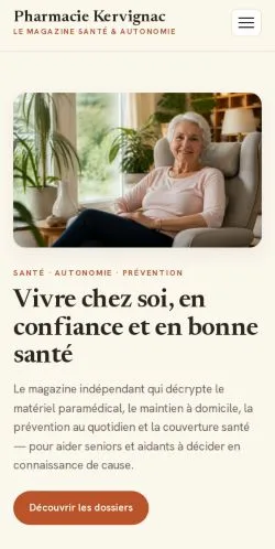 Vorschau der Website Pharmacie Kervignac Actu, gelistet für die Veröffentlichung gesponserter Artikel