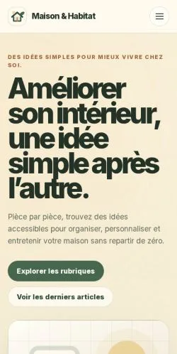 Anteprima del sito Maison & Habitat, referenziato per la pubblicazione di articoli sponsorizzati