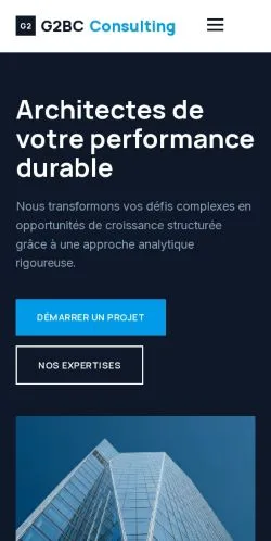 Aperçu du site G2BC Consulting, référencé pour publier un article sponsorisé