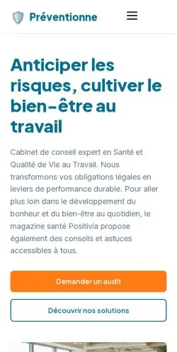 Anteprima del sito Préventionne, referenziato per la pubblicazione di articoli sponsorizzati