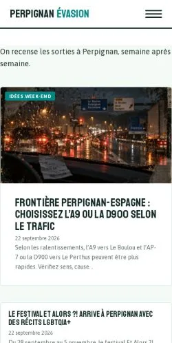 Vista previa del sitio Perpignan Évasion, referenciado para publicar artículos patrocinados