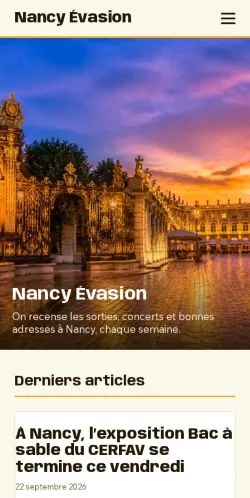 Vorschau der Website Nancy Évasion, gelistet für die Veröffentlichung gesponserter Artikel