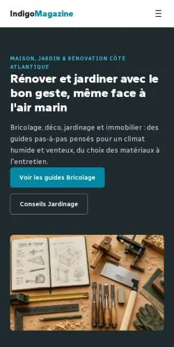 Vista previa del sitio Indigo Magazine, referenciado para publicar artículos patrocinados