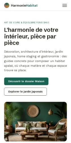 Vorschau der Website Harmonie Habitat, gelistet für die Veröffentlichung gesponserter Artikel