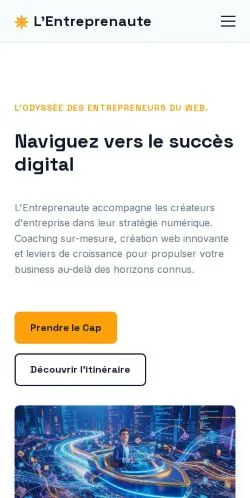 스폰서 기사 게재 매체로 등록된 L'Entreprenaute 사이트 미리보기