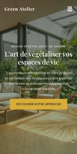 Preview of the Green Atelier website, listed for sponsored article publication